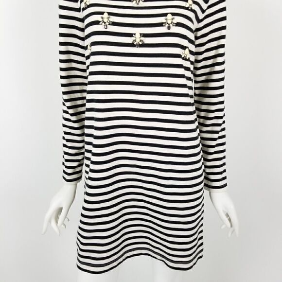 LOFT Striped Embellished Shift Dress Small - Picture 3 of 7
